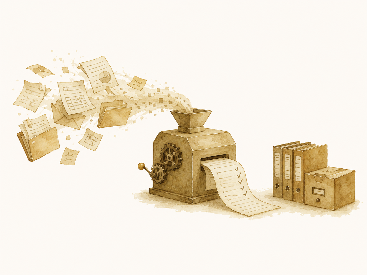 Messy data flowing into organized systems